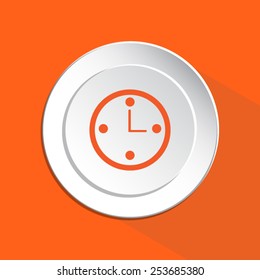 Clocks, time icons set