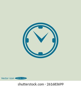 Clocks, time icons set