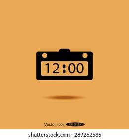 Clocks, time icons set