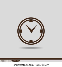 Clocks, time icons set