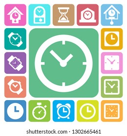 Clocks and time icons set. Illustration eps10
