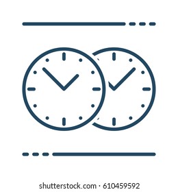 Clocks vector icon in meaning Time Zone