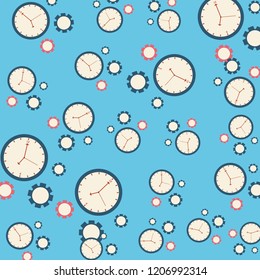 clocks of wall with pinions pattern
