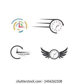 clock,time logo icon illustration design vector template