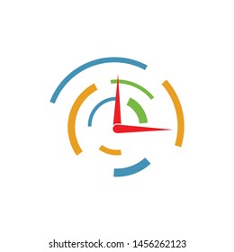 clock,time logo icon illustration design vector template