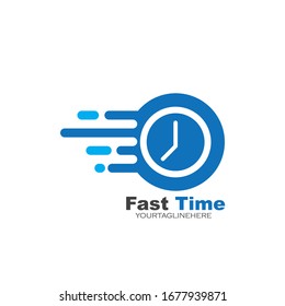 Vektorillustration mit Uhr, Uhrzeit-Logo-Symbol-Design-Vorlage