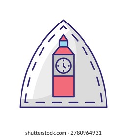 Clocktower Stamp Vector Icon which can easily modify or edit
