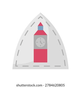 Clocktower Stamp Vector Icon which can easily modify or edit
