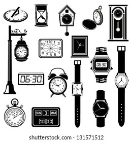 Clock/Watch evolution vector set