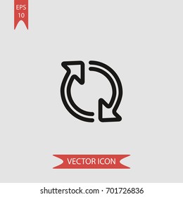 Clockwise circular vector icon illustration symbol