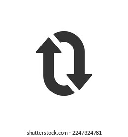 Im Uhrzeigersinn Symbol einzeln auf weißem Hintergrund. Multimedia-Symbol modern, einfach, Vektorgrafik, Symbol für Website-Design, mobile App, i. Vektorgrafik