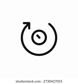 clockwise reload arrow icon sign vector