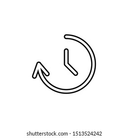 Clockwise rotation icon. Simple glyph, flat vector of time icons for ui and ux, website or mobile application