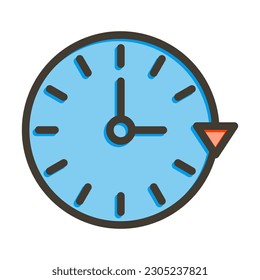 Clockwise Thick Line Filled Colors For Personal And Commercial Use.
