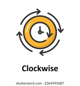Clockwise vector icon which can easily modify or edit

