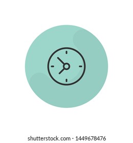 Clockwise Vector Illustration, outline sign.