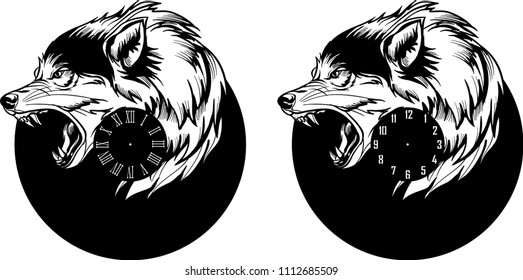 Clock-wolf make on panel