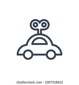 clockwork car icon outline