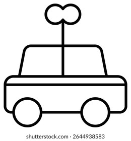 Clockwork car toy icon simple flat icon vector symbol