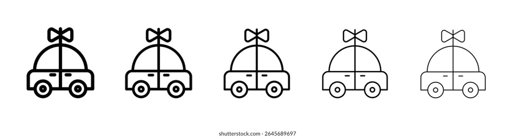 Clockwork car toy icon simple illustration logo art