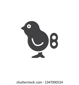 Clockwork chicken toy vector icon. filled flat sign for mobile concept and web design. Baby clockwork toy glyph icon. Symbol, logo illustration. Pixel perfect vector graphics