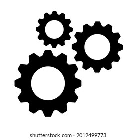 Clockwork gears mechanism vector icon