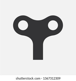 Clockwork Key. Simple Vector Icon
