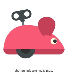 Clockwork mouse icon flat isolated on white background vector illustration