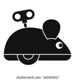 Clockwork mouse icon. Simple illustration of clockwork mouse vector icon for web design