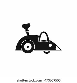 Clockwork mouse icon in simple style isolated on white background. Toy symbol