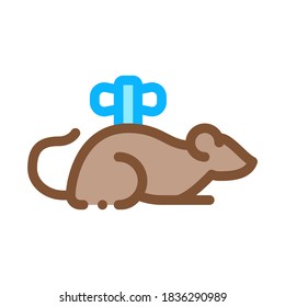 Clockwork Mouse Icon Vector. Outline Clockwork Mouse Sign. Isolated Contour Symbol Illustration