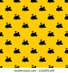 Clockwork mouse pattern seamless vector repeat geometric yellow for any design