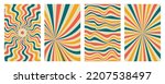 Clockwork poster retro background swirl. Psychedelic print. Vintage background. Vector illustration