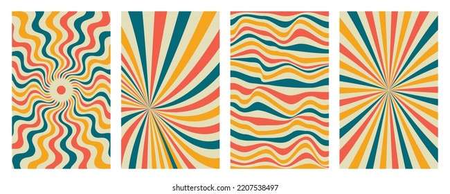 Giro de fondo retro de afiches de cierre. Impresión psicodélica. Fondo vintage. Ilustración del vector