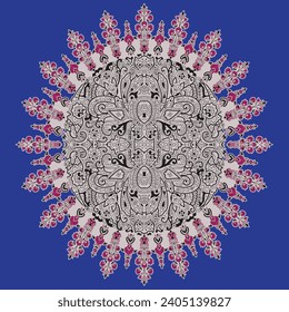 Clockwork  retro background swirl Psychedelic print Vintage background Vector illustration