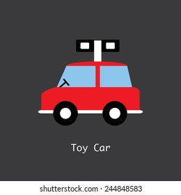 Clockwork Toy Car vector illustration eps10