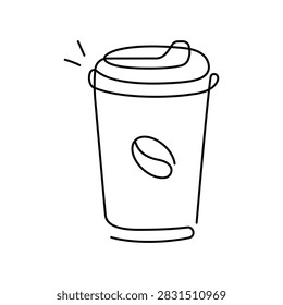 Clod Coffee Vector outline icon. Eps 10 file