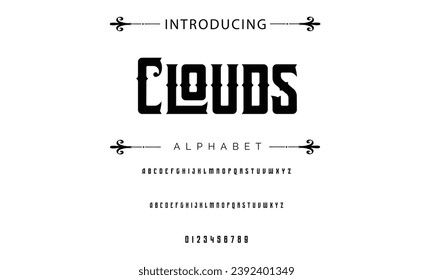 Clods Vintage tattoo font. Font for the tattoo studio logos, alcohol branding, and many others in retro style.