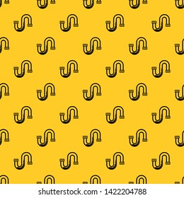 Clog in the pipe pattern seamless vector repeat geometric yellow for any design