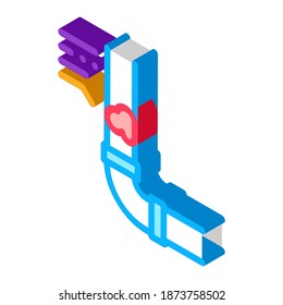 clogged pipe icon vector. isometric clogged pipe sign. color isolated symbol illustration