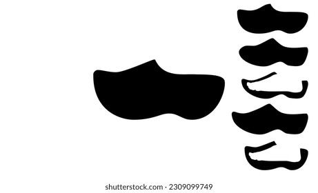 Clogs silhouette, high quality vector