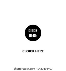cloick here icon vector. cloick here sign on white background. cloick here icon for web and app