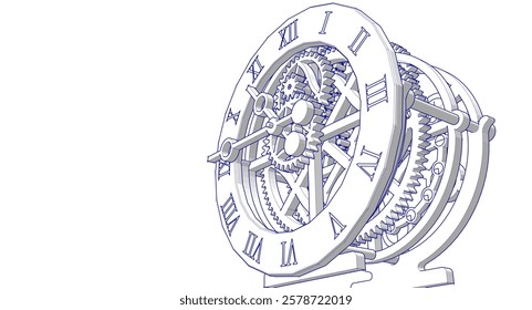 clok graphic symbol 3d illustration	
