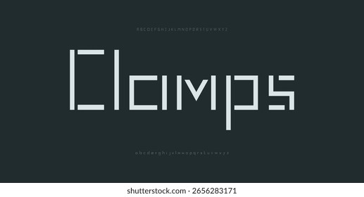 Clomps alphabet serif fonts decorative wedding retro concept.
