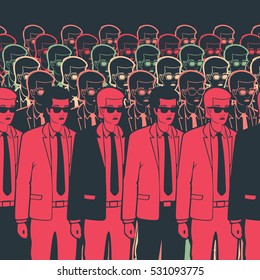 Clone Group businessman vector illustration