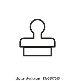 Clone, press, stamp vector icon. Element of design tool for mobile concept and web apps vector. Thin line icon for website design and development, app development. Vector icon