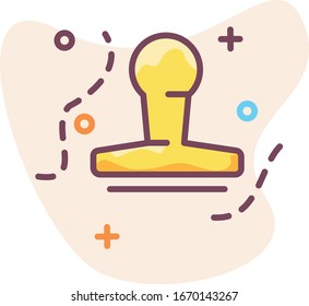 Clone Stamp - Office Tool Creative Vector Illustration