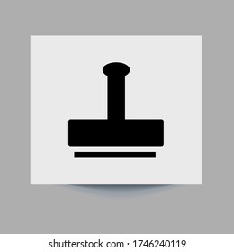 Icono de la herramienta de clonar trozo en fondo blanco. icono de premio. Pasos 10