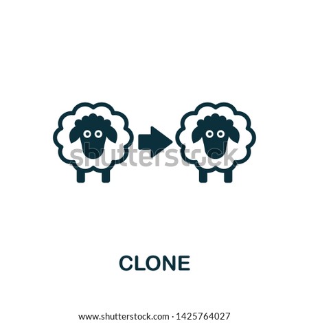 Clone vector icon illustration. Creative sign from biotechnology icons collection. Filled flat Clone icon for computer and mobile. Symbol, logo vector graphics.