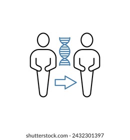 cloning concept line icon. Simple element illustration. cloning concept outline symbol design.